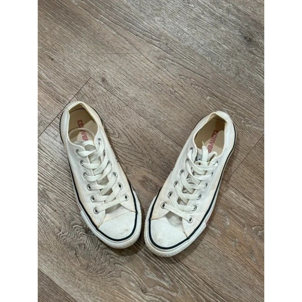 Converse All Star CT Basic Ox White Pink Stripe Low Top Sneakers Womens 7